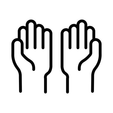 El hareketi simgesi vektör illüstrasyon grafik tasarımı