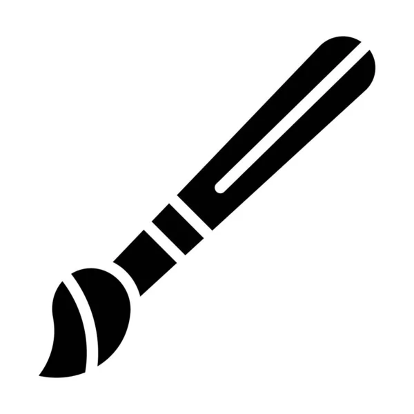 Иконка Кисти Черном Стиле Выделена Белом Фоне Векторная Иллюстрация Спортивных — стоковый вектор