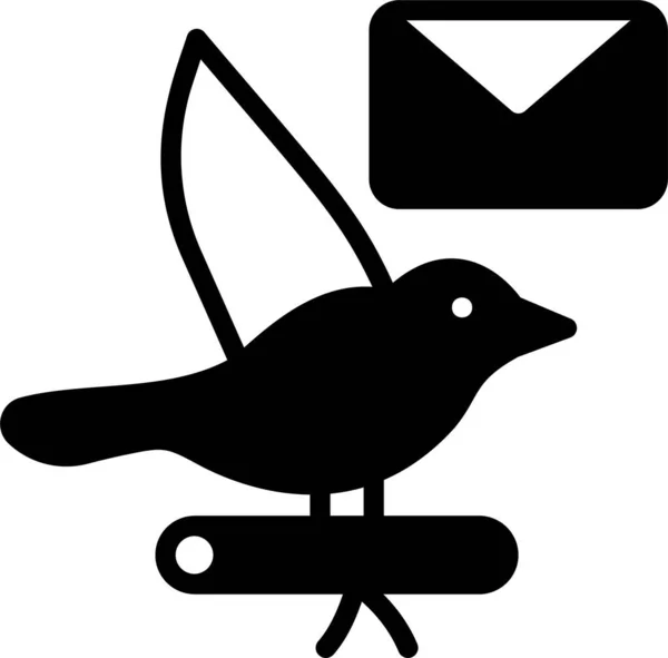 Ilustração Vetor Ícone Pássaro — Vetor de Stock