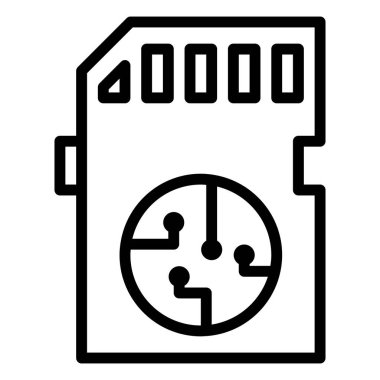 Flash kartın vektör çizimi