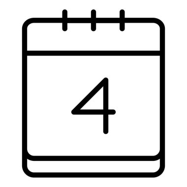 4 'ün vektör illüstrasyonu