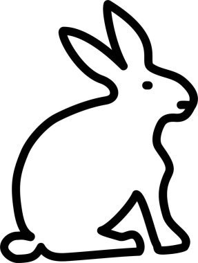 Vektör içinde tavşan silueti