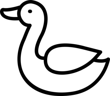 Şirin bir kuğunun vektör çizimi