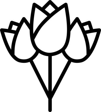 Siyah ve beyaz çiçek simgesinin vektör illüstrasyonu