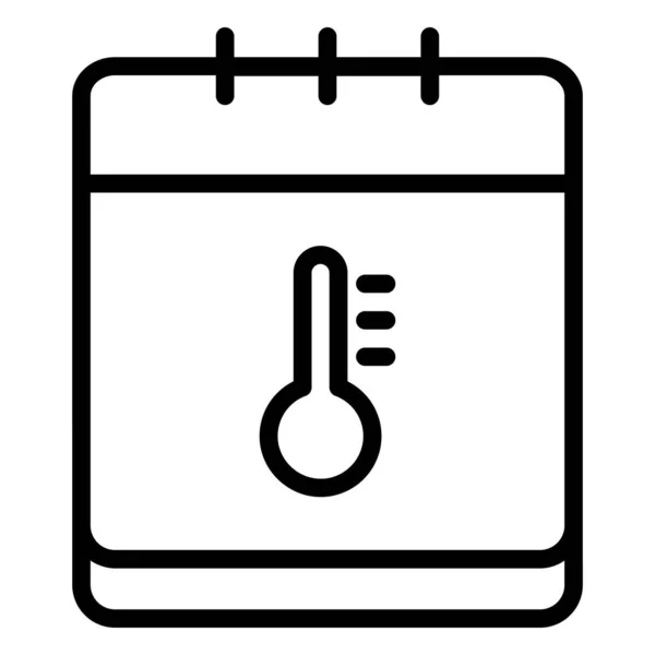 Termometresi olan bir takvimin vektör çizimi