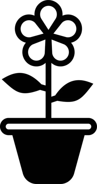 Bloempot Vector Pictogram — Stockvector