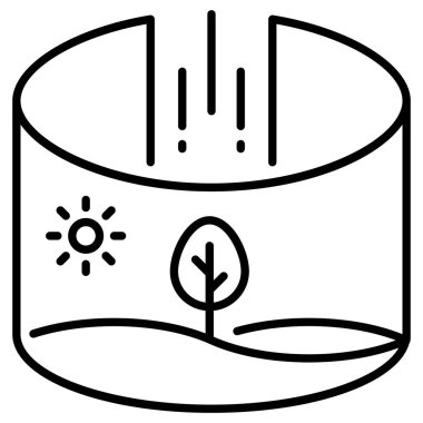 Doğanın bir vektör illüstrasyonu