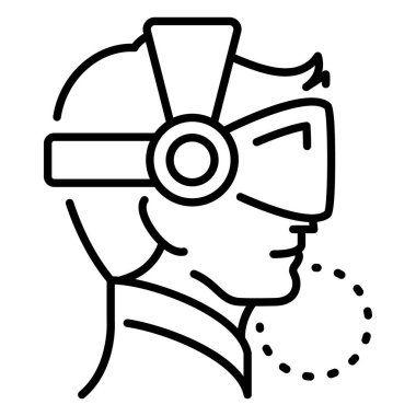 Sanal gerçekliğin bir vektör illüstrasyonu