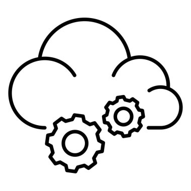 Bulut hesaplama kavramının vektör illüstrasyonu