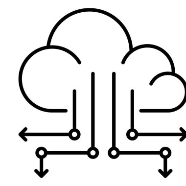 Bulut hesaplama kavramının vektör illüstrasyonu