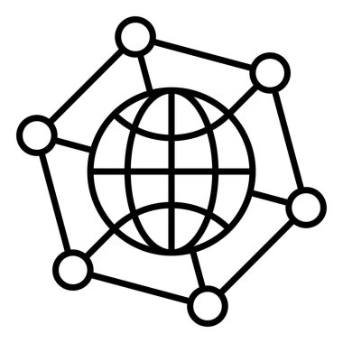 Dünya ağının bir vektör illüstrasyonu