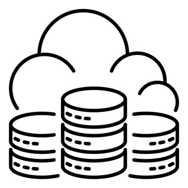 Bulut konseptinin vektör illüstrasyonu 