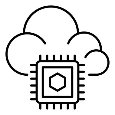 Bulut güvenliğinin bir vektör çizimi 