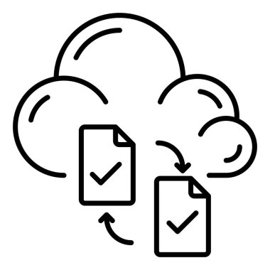 Bulut konseptinin vektör illüstrasyonu 