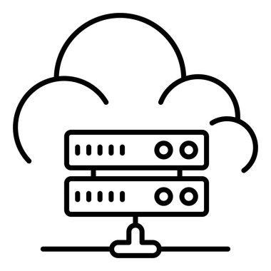 Bulut konseptinin vektör illüstrasyonu 