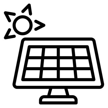 Güneş panelinin bir vektör illüstrasyonu