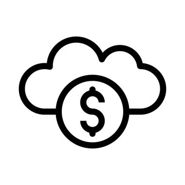 bulut depolama ve bankacılık vektör simgeleri