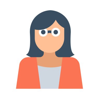 Kadın yüzünün bir vektör çizimi