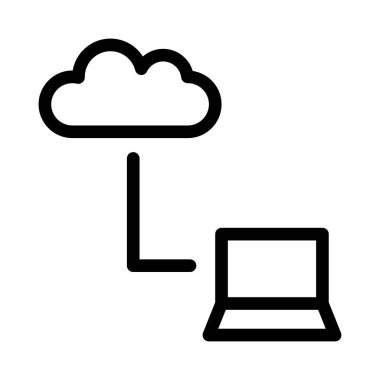 Bulut hesaplama kavramının vektör illüstrasyonu