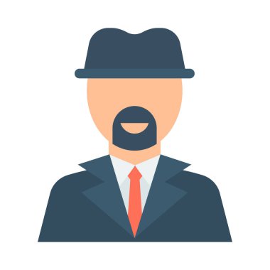 Erkek yüzünün bir vektör çizimi