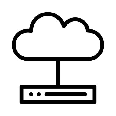 Bulut hesaplama kavramının vektör illüstrasyonu