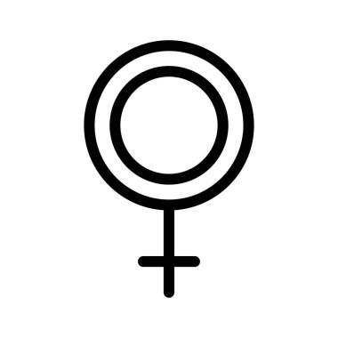 Kadın cinsiyet işaretinin vektör düzlüğü simgesi