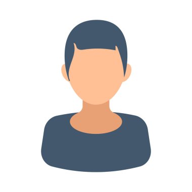 Erkek yüzünün bir vektör çizimi