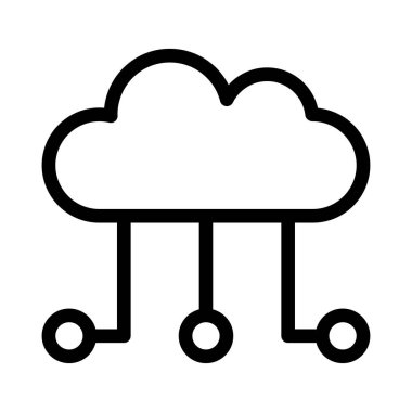 Bulut hesaplama kavramının vektör illüstrasyonu