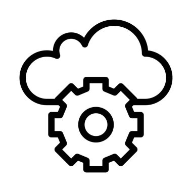Bulut ayarlarının bir vektör illüstrasyonu