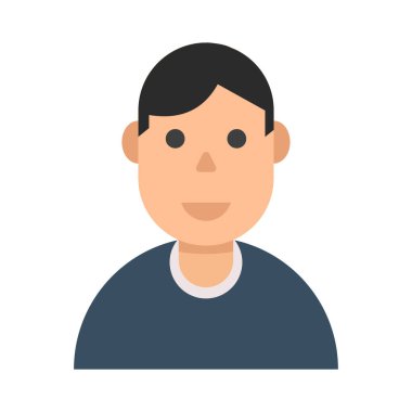 Erkek yüzünün bir vektör çizimi