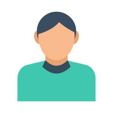 Erkek yüzünün bir vektör çizimi