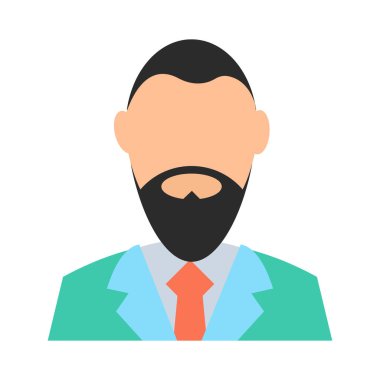 Erkek yüzünün bir vektör çizimi