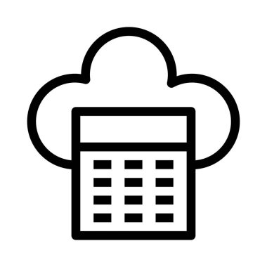 bulutu kaydetmenin bir vektör illüstrasyonu