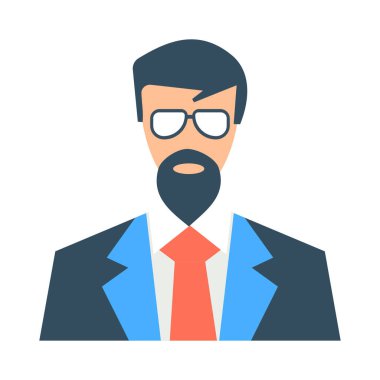 Erkek yüzünün bir vektör çizimi