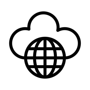 vektör düz bulut simgesi 