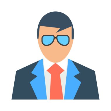 Erkek yüzünün bir vektör çizimi