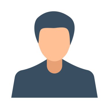 Erkek yüzünün bir vektör çizimi