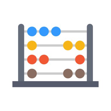 Tahta hesap makinesinin vektör düz simgesi