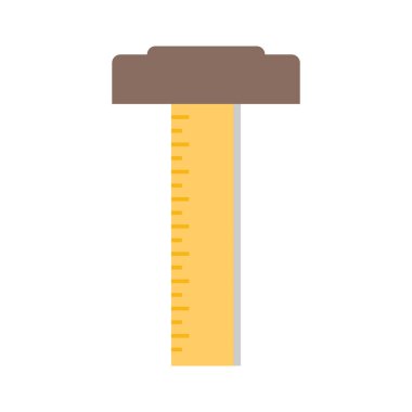 cetvelin vektör düz simgesi
