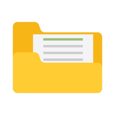 Dizindeki belgelerin düz vektör simgesi