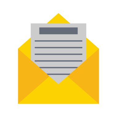 zarf e- posta simgesi vektör illüstrasyonu