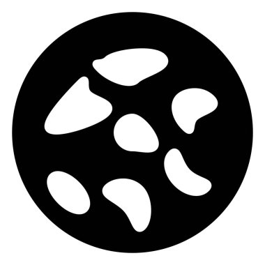 Kaotik benekli gezegen simge tasarımı, vektör illüstrasyonu 