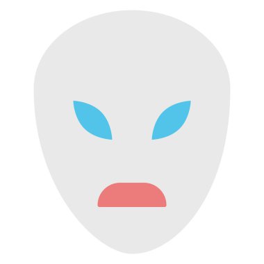 uzaylı düz vektör simgesi