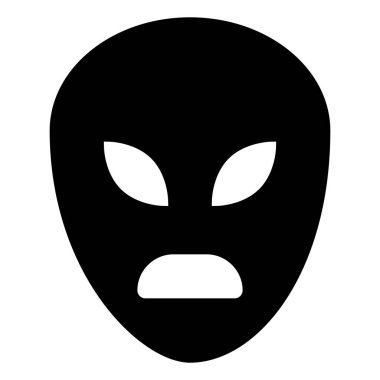 uzaylı düz vektör simgesi