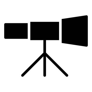 teleskop simgesi vektör illüstrasyonu