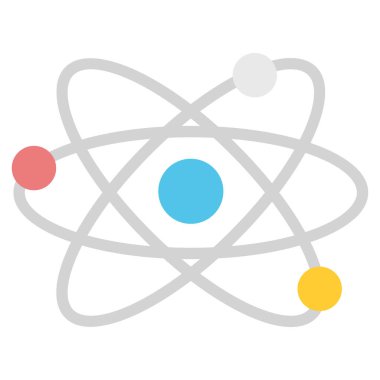 Molekül vektör simgesi. beyaz arkaplan