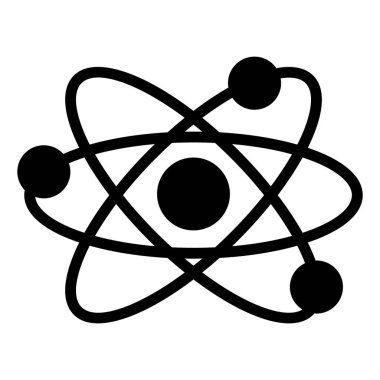 Molekül vektör simgesi. beyaz arkaplan