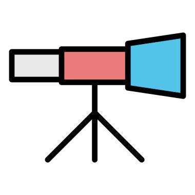 teleskop simgesi vektör illüstrasyonu