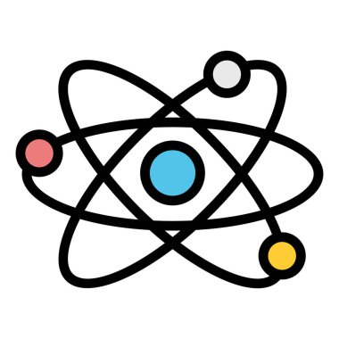 Molekül vektör simgesi. beyaz arkaplan