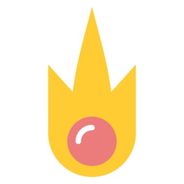 Göktaşının vektör düz simgesi